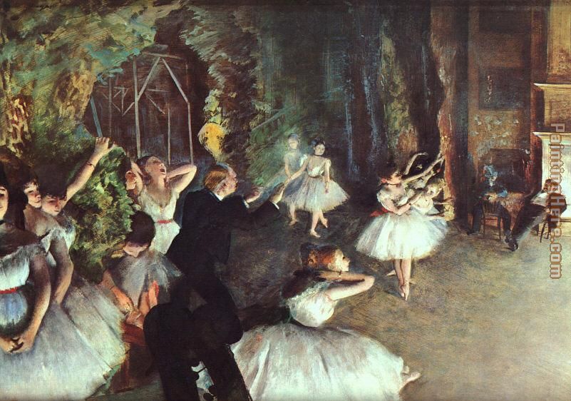 Rehearsal on the Stage painting - Edgar Degas Rehearsal on the Stage art painting